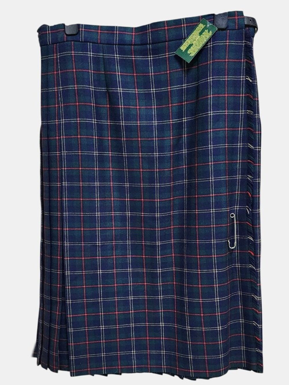 NEW Women's Pure Wool Scottish Murray Brothers Kilt Blue/Green/Red/Yellow Sz 16